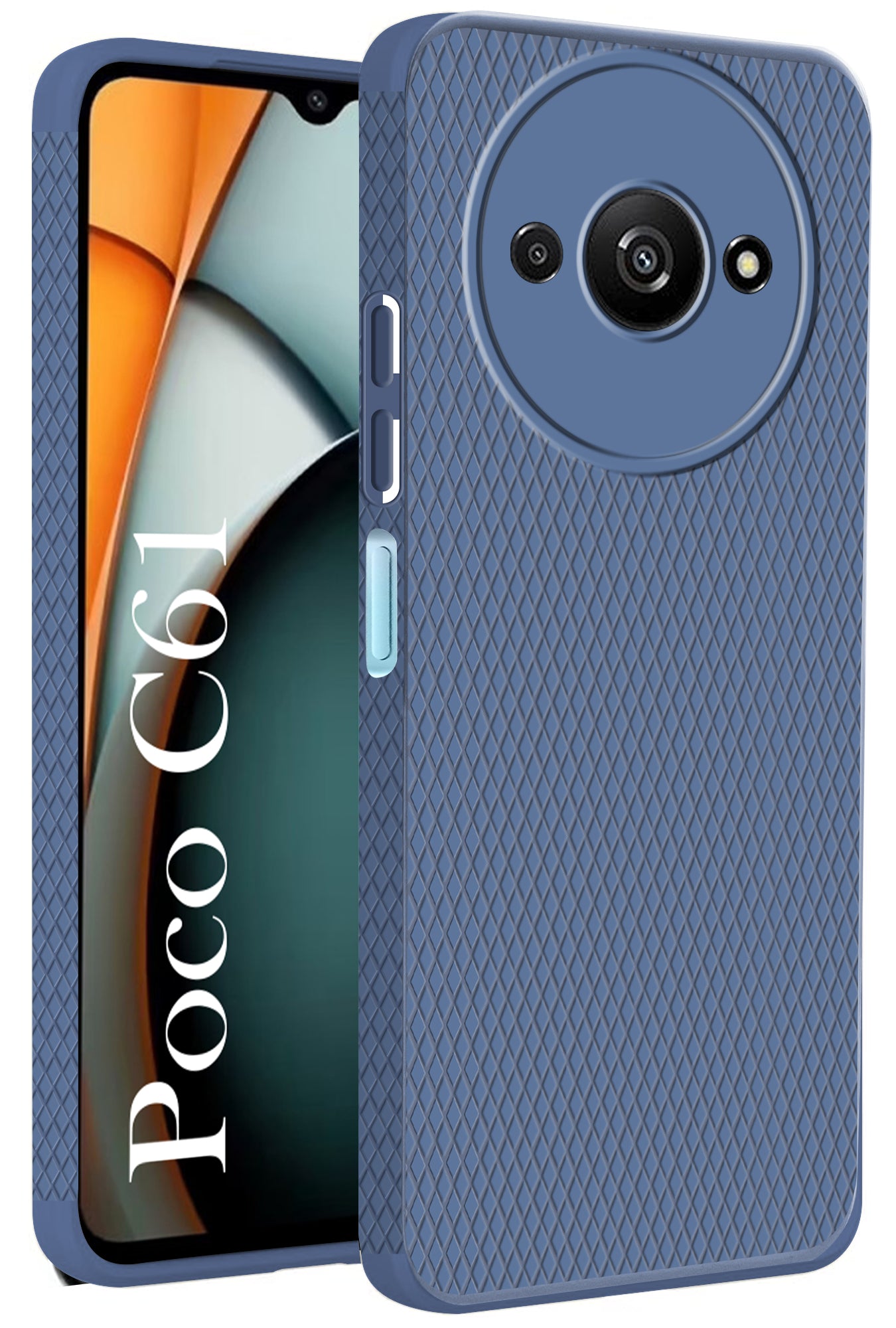 For Xiaomi Poco C61 Back Cover Case (Liquid Silicone | Side Grip | Camera Protection)