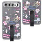 For Realme 16 Back Cover Case (3D Cute Heart Strap Holder | Camera Protection | Designer Girls Print)