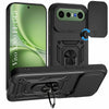 For Vivo X300 FE Back Cover Case Hybrid Armor (Sliding Shutter Camera Protection | Polycarbonate |Ring Holder Kickstand)