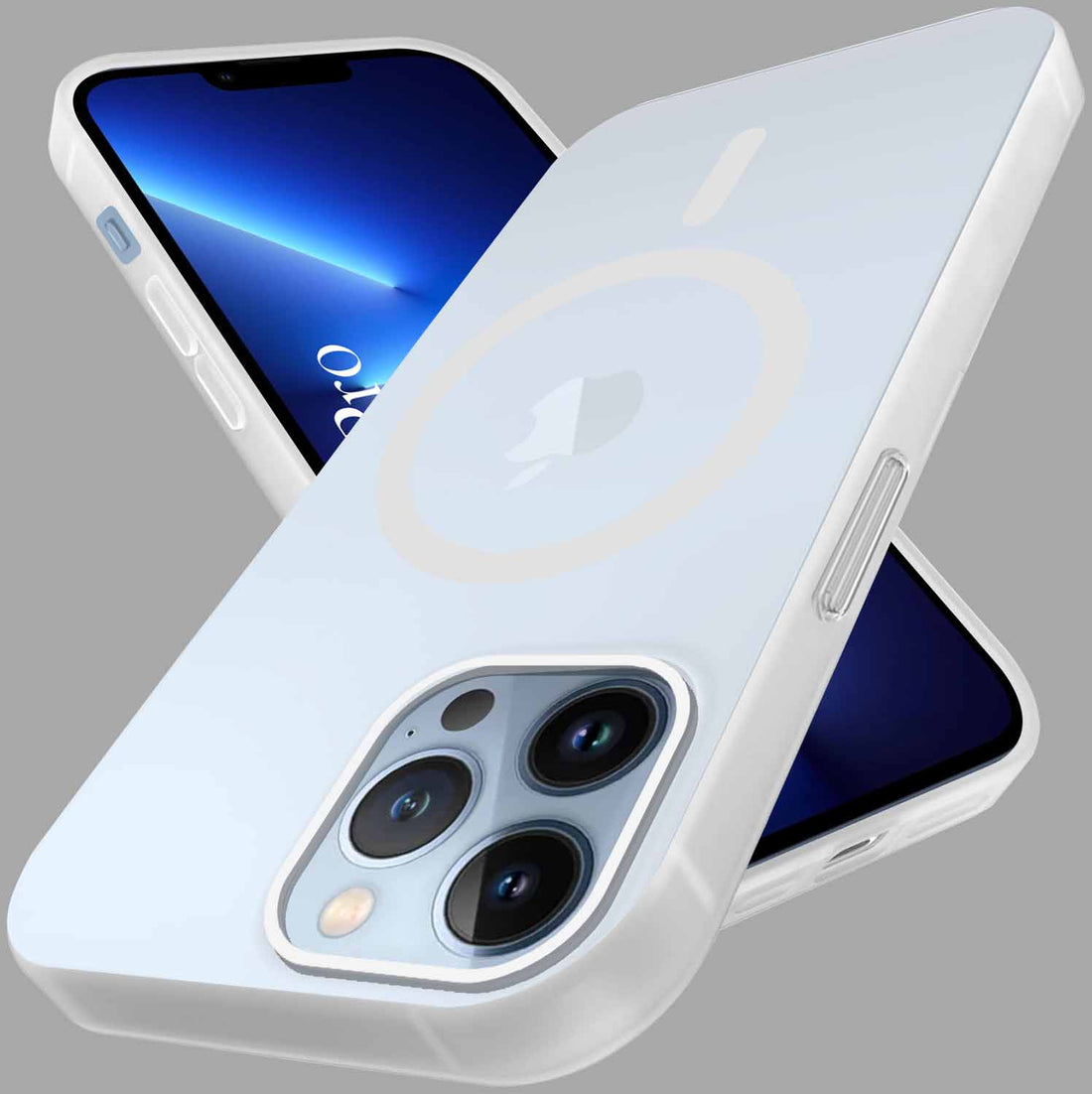For Apple iPhone 13 Pro Back Cover Case (Frosted Matte Feel | MagSafe Compatible Wireless Charging | Polycarbonate Material)