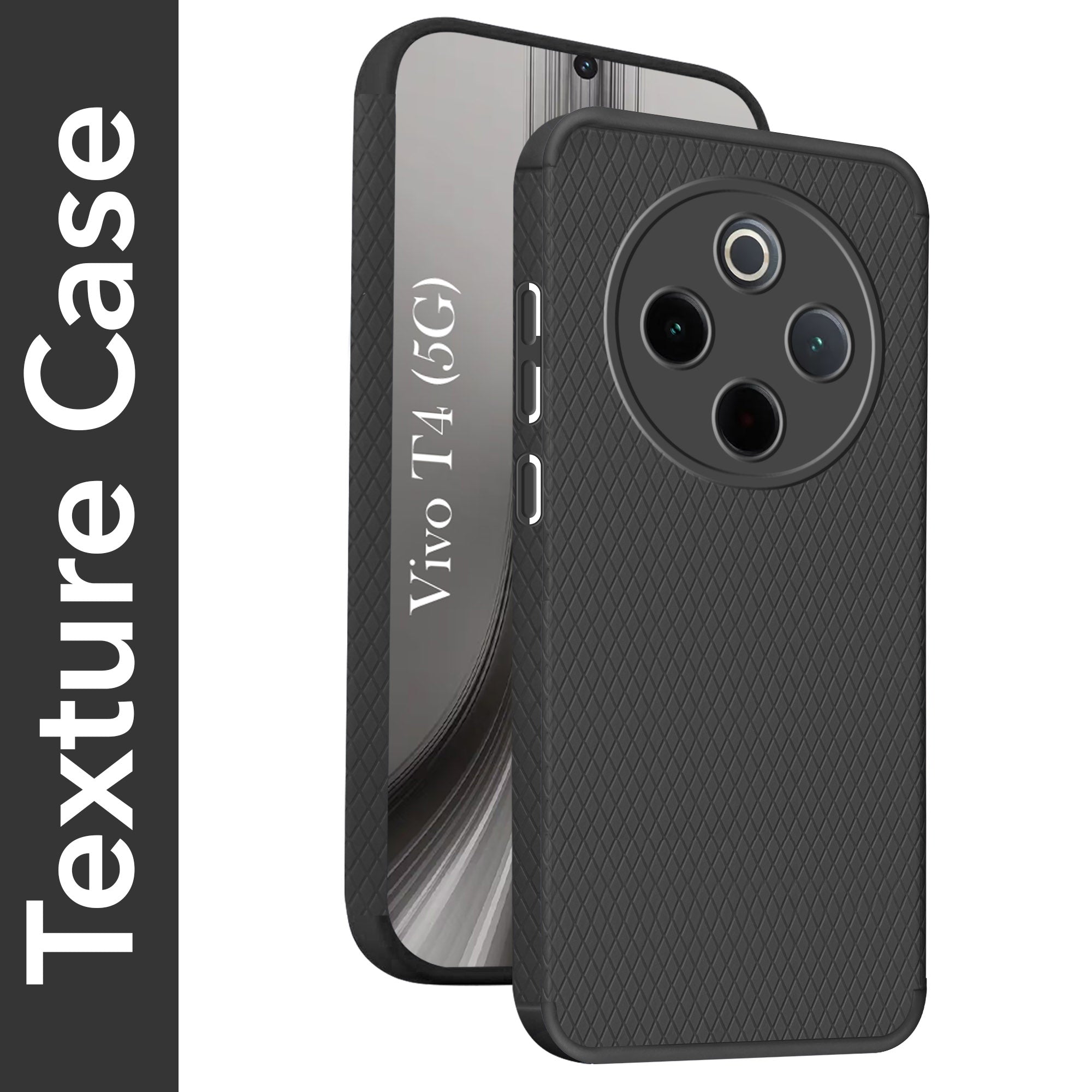 For Vivo T4 Back Cover Case (Liquid Silicone | Side Grip | Camera Protection)