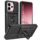 For Oppo Reno 15c Back Cover Case Hybrid Armor (Sliding Shutter Camera Protection | Polycarbonate |Ring Holder Kickstand)