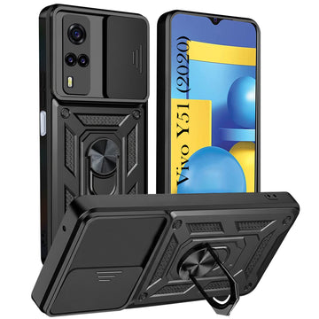 For Vivo Y51 (2020) Back Cover Case (Hybrid Dual Armor Polycarbonate)