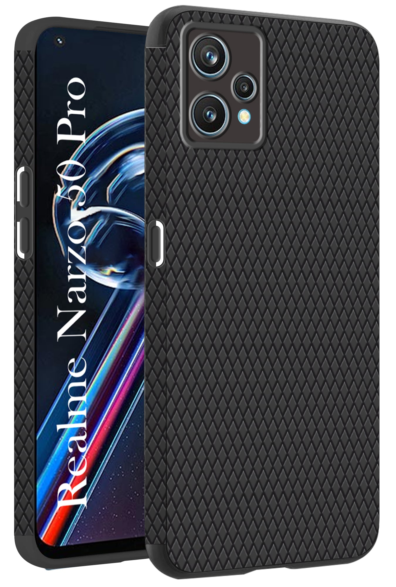 For Realme Narzo 50 Pro Back Cover Case (Liquid Silicone | Side Grip | Camera Protection)