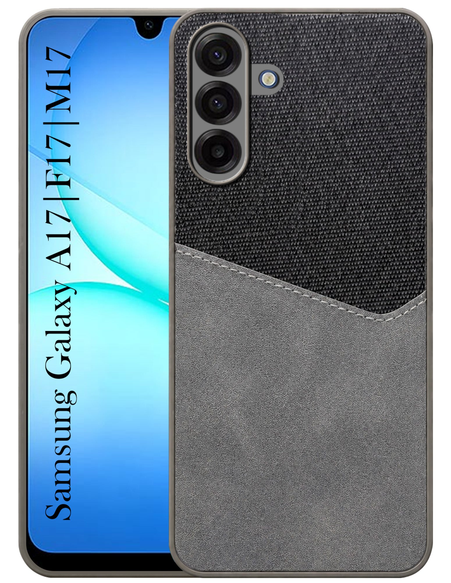 For Samsung Galaxy A17 | Samsung F17 | Samsung M17 5G Back Cover Case (Dual PU Leather Stitch | Professional Minimalist | Soft and Flexible)