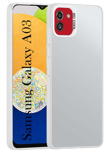 For Samsung Galaxy A03 Hard Back Cover Case (Velvet Touch | Professional Glossy Finish | Camera Protection Bump)