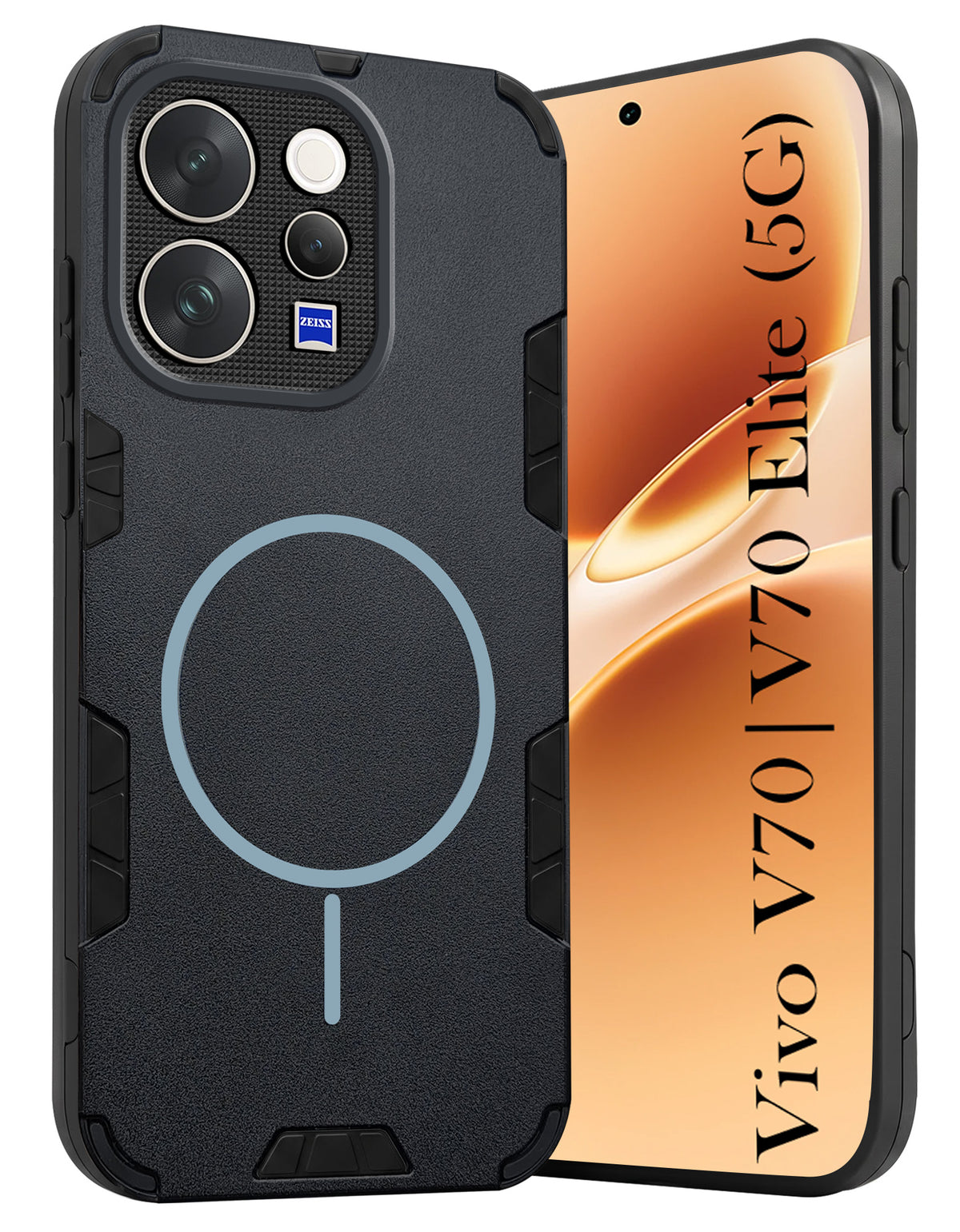 For Vivo V70 | Vivo V70 Elite 5G Back Cover Case (Slim Hybrid Armor | Shockproof Camera Protection | Rugged Dual Layer)
