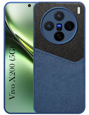 For Vivo X200 Back Cover Case (Dual PU Leather Stitch | Professional Minimalist | Soft and Flexible)