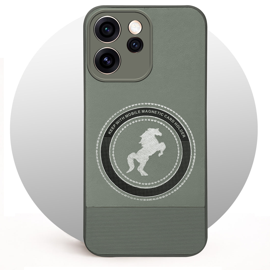 For Vivo Y31 5G Back Cover Case PU Leather Finish (Professional Minimalist Texture | MagSafe Compatile | Camera Protection | Sleek Sober Formal)