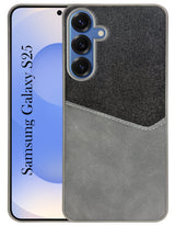 For Samsung Galaxy S25 Back Cover Case (Dual PU Leather Stitch | Professional Minimalist | Soft and Flexible)