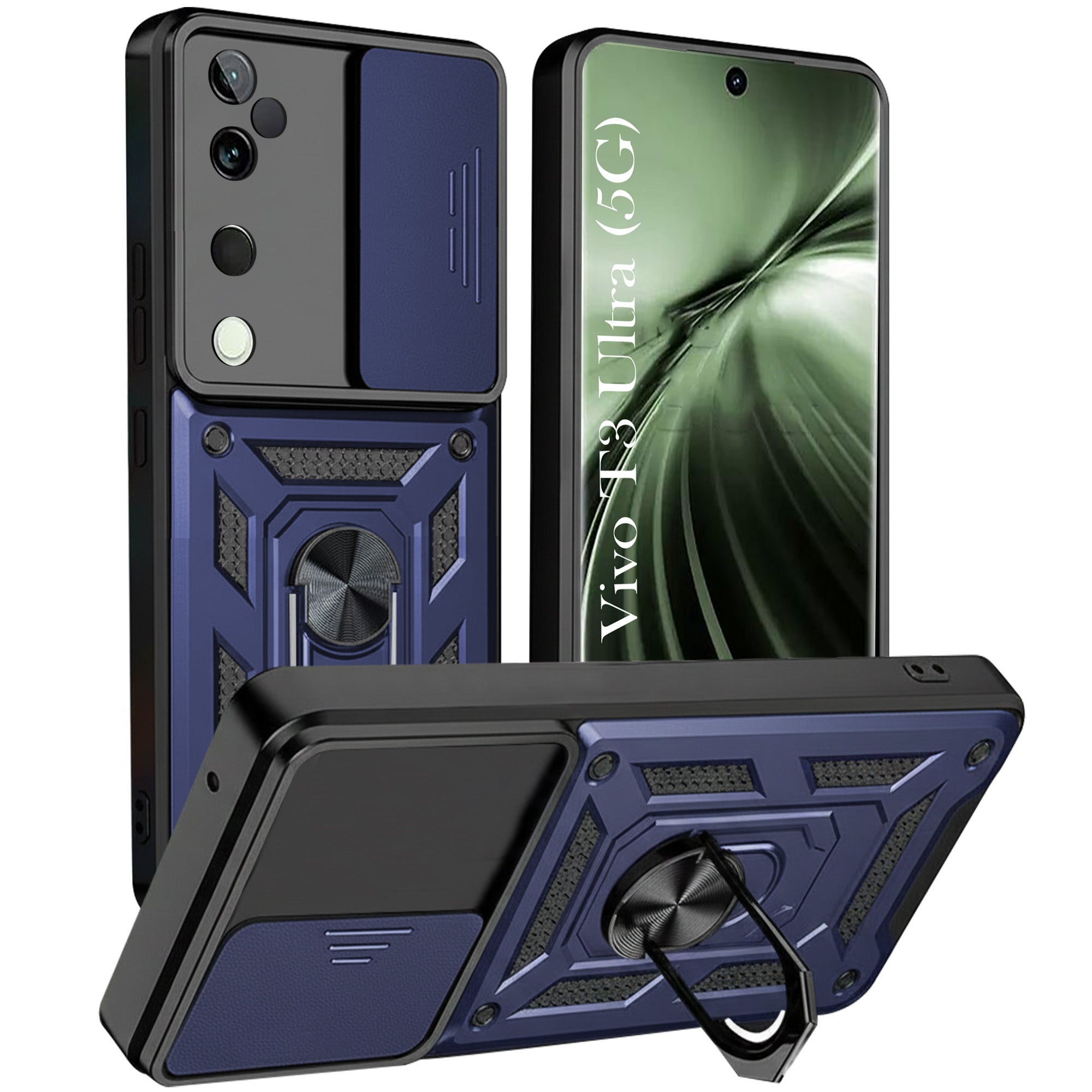 For Vivo T3 Ultra Back Cover Case (Hybrid Dual Armor Polycarbonate)