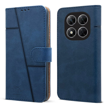 For Xiaomi Poco X7  Flip Cover Case ( Stitched Leather with Magnetic Closure)