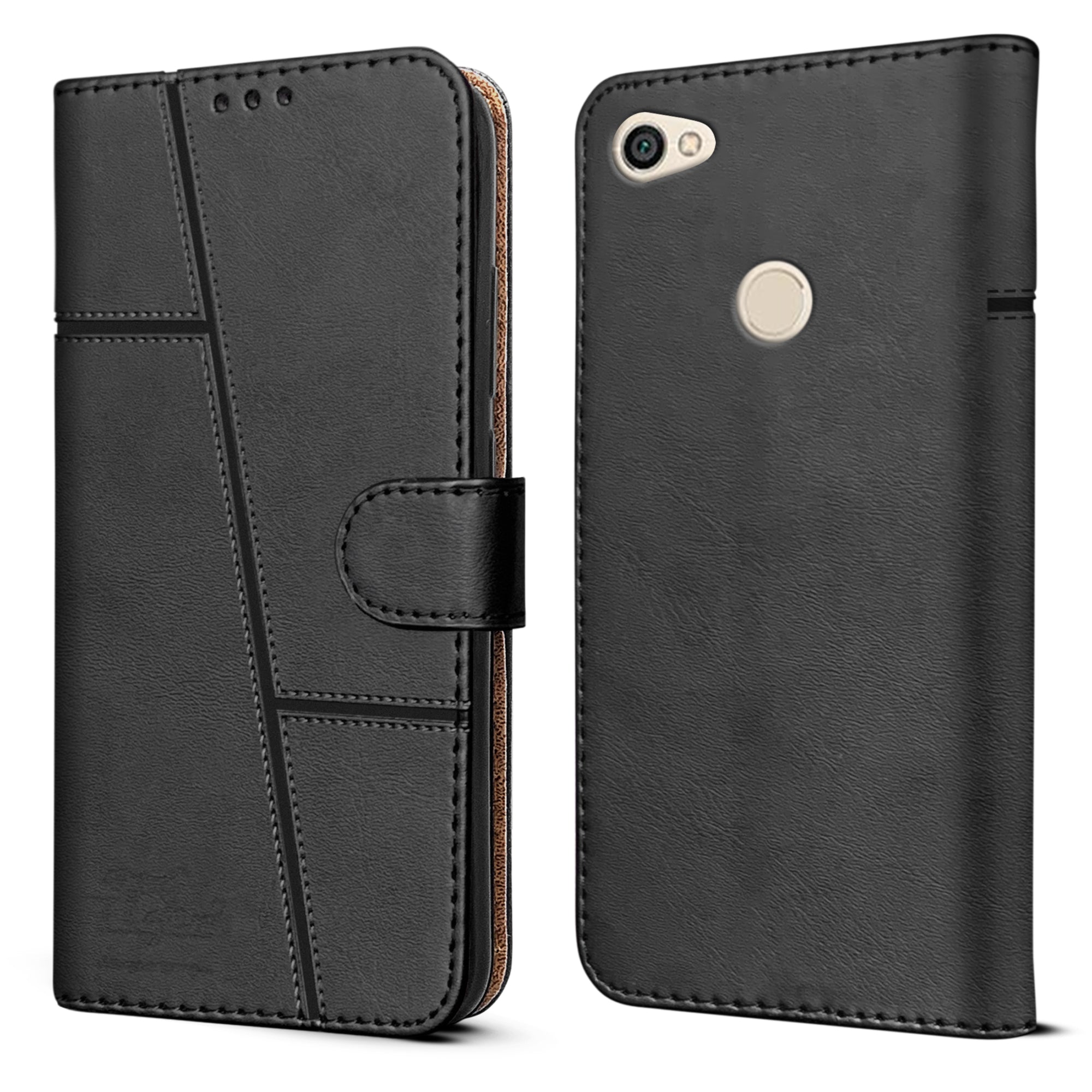 For Xiaomi Mi Redmi Y1 Flip Cover Case  ( Stitched Leather with Magnetic Closure)