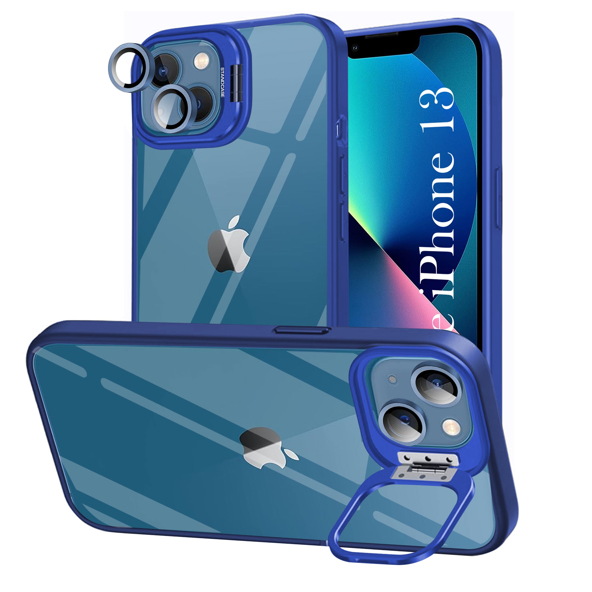 For Apple iPhone 13 Back Cover Case (Camera Lens Glass | Metal