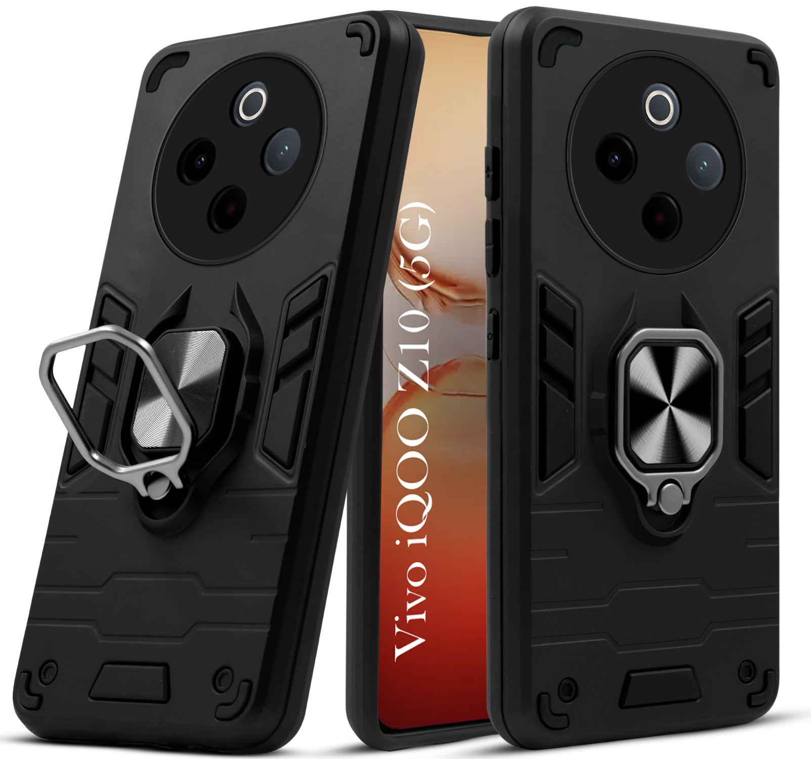 For Vivo iQOO Z10 Back Cover Case (Shockproof Polycarbonate Dual Layer Hybrid Armor