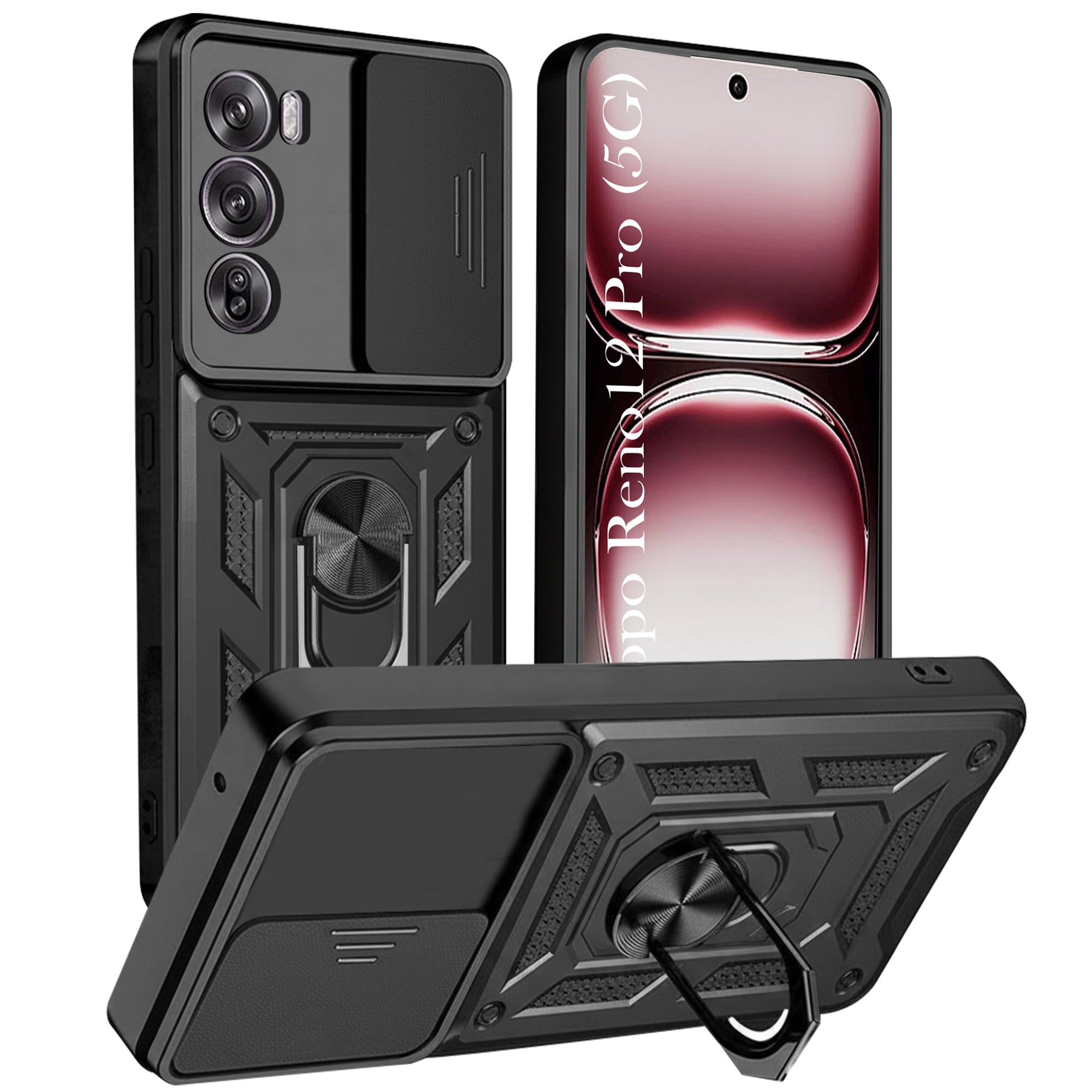 For Oppo Reno12 Pro 5G | Oppo Reno 12 Pro 5G Back Cover Case (Hybrid Dual Armor Polycarbonate)