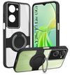 For Vivo T3 Lite 5G | Vivo Y28s 5G Back Cover Case with stand (Built-in Ring Holder Kickstand | Lifetime Anti Yellow | Camera Protection)