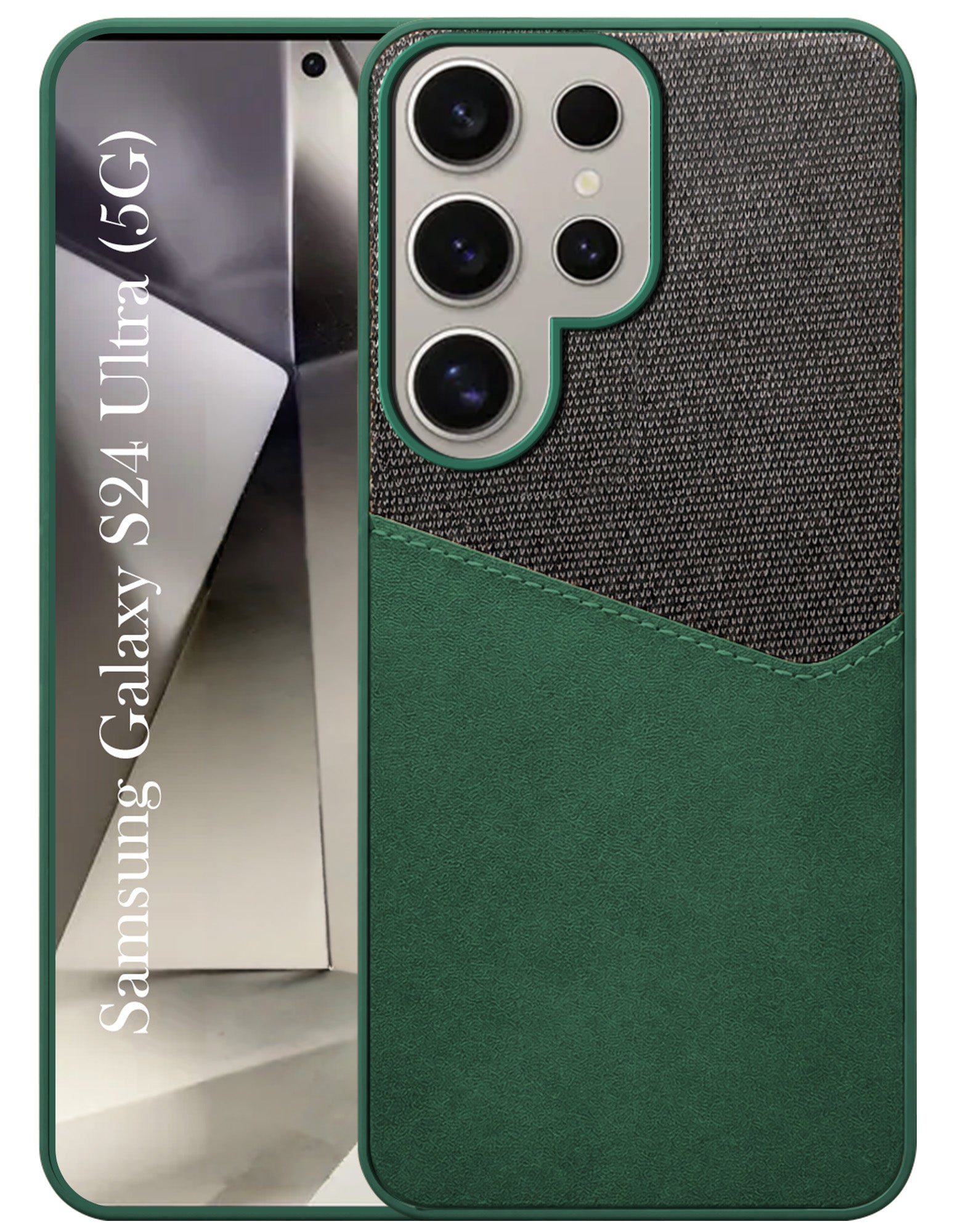 For Samsung Galaxy S24 Ultra Back Cover Case (Dual PU Leather Stitch | Professional Minimalist | Soft and Flexible)