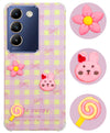 For Vivo T3 5G Back Cover Case (3D Cute Cartoons | Hard Back Side Soft | Matte Premium Finish | HD Printing)