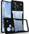 For Realme P4 Back Cover Case (Shockproof with Polycarbonate Clear Panel | Professional Black)
