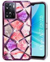 For Oppo A57 2022 4G Back Cover Case ( Dual Design Glitter Sparkle and Detachable Diamond Print Case | Soft and Flexible)