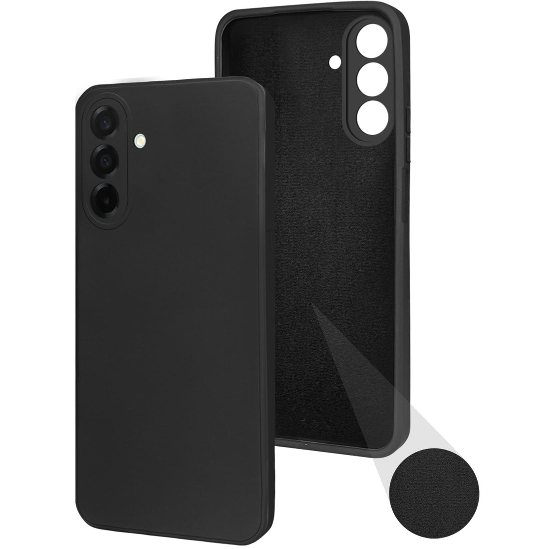 For Samsung Galaxy A26 5G Back Cover Case ( Matte Finish Silicone with Inside Fiber cloth)