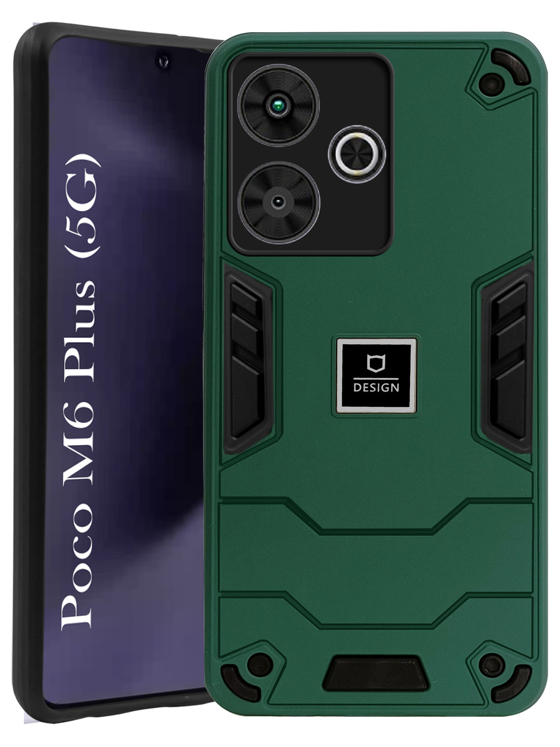 For Poco M6 Plus 5G Back Cover Case (Lightweight Hybrid Shockproof Polycarbonate)