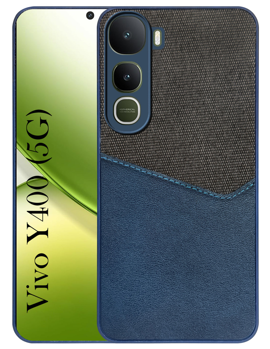 For Vivo Y400 Back Cover Case (Dual PU Leather Stitch | Professional Minimalist | Soft and Flexible)
