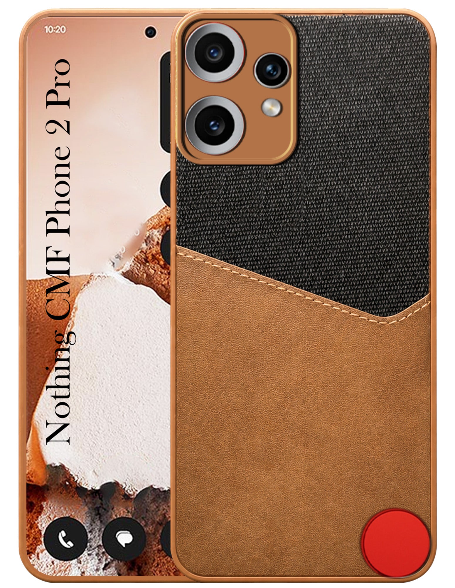 For Nothing CMF Phone 2 Pro Back Cover Case (Dual PU Leather Stitch | Professional Minimalist | Soft and Flexible)