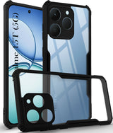 For Realme 15T Back Case Cover (Shockproof with Polycarbonate Clear Panel | Professional Black)