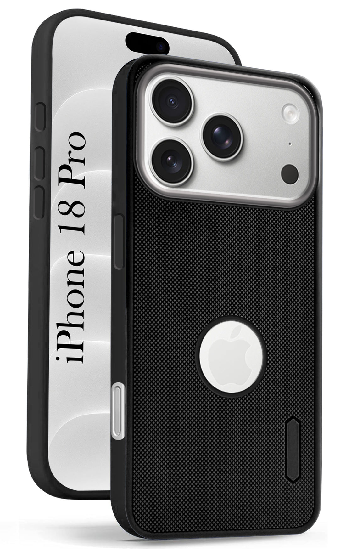 For Apple iPhone 18 Pro Back Cover Case Rubberised (Textured Grip Design| Micro-Fiber Cloth Inside | Slim and Light Weight | Soft Touch and Feel)