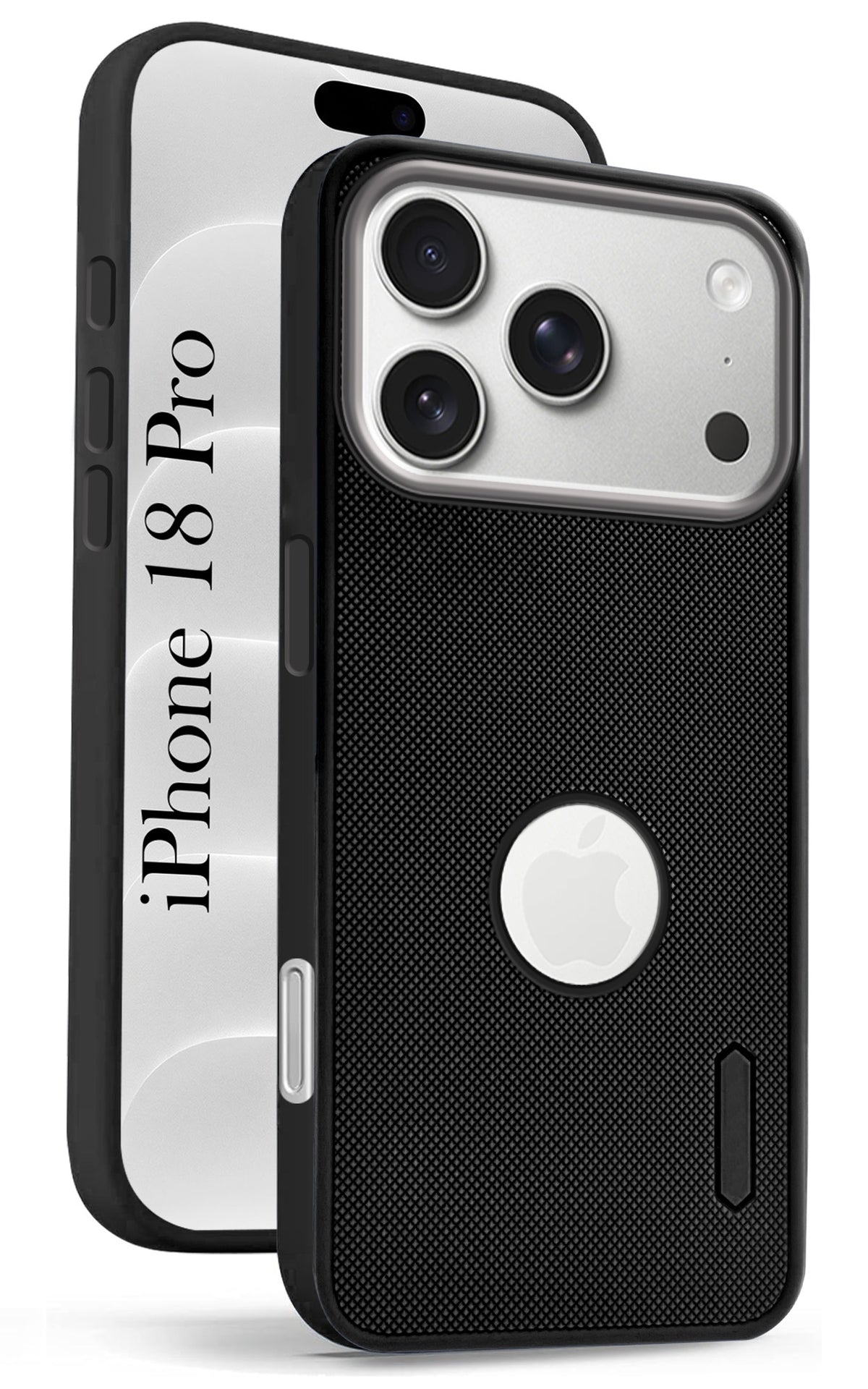 For Apple iPhone 18 Pro Back Cover Case Rubberised (Textured Grip Design| Micro-Fiber Cloth Inside | Slim and Light Weight | Soft Touch and Feel)