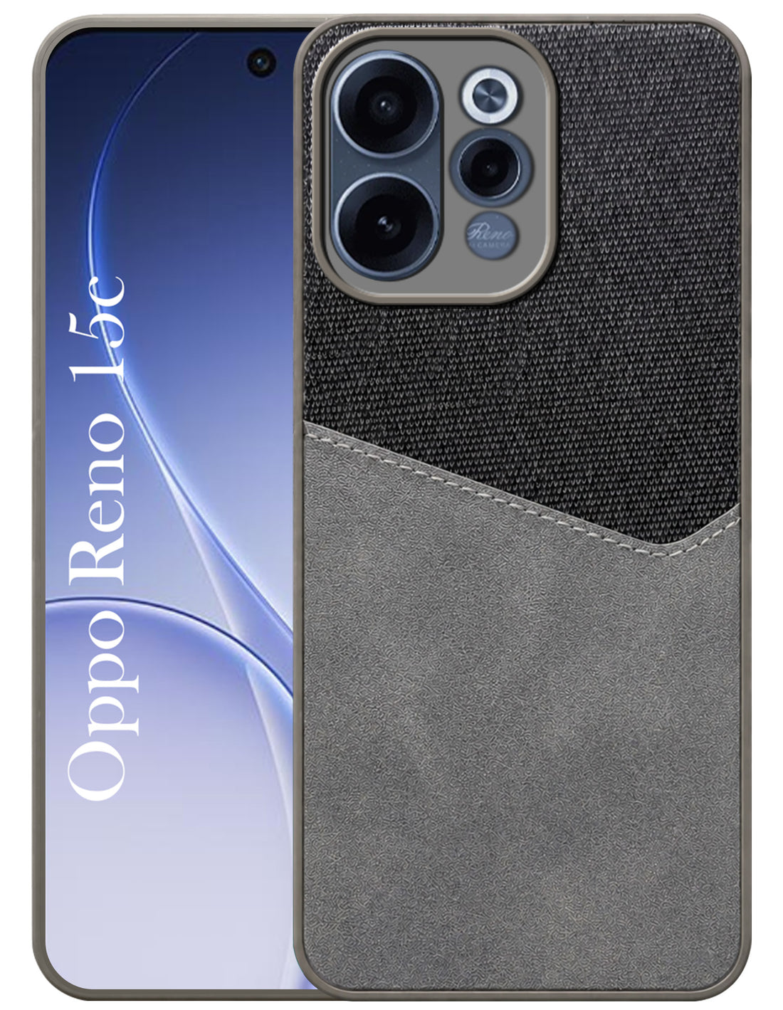 For Oppo Reno 15c Back Cover Case (Dual PU Leather Stitch | Professional Minimalist | Soft and Flexible)