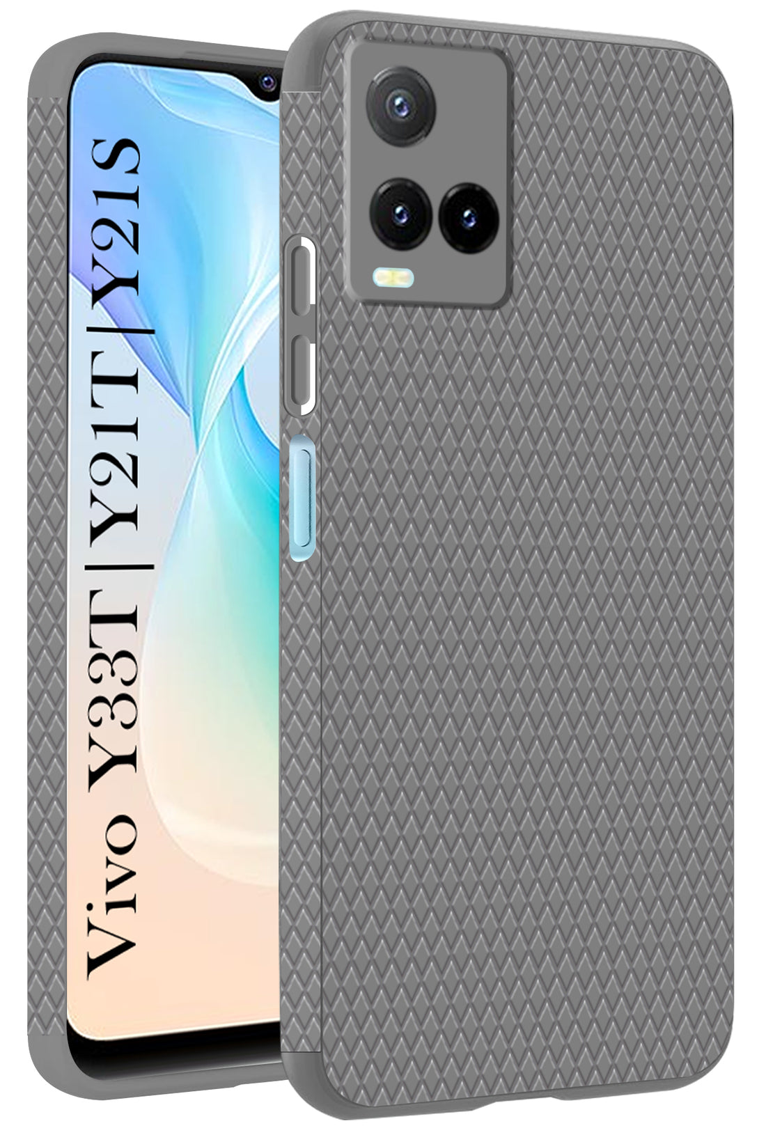 For Vivo Y33T | Vivo Y21T | Vivo Y21s Back Cover Case (Liquid Silicone | Side Grip | Camera Protection)