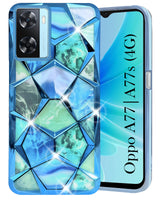 For Oppo A77 4G | Oppo A77s Back Cover Case ( Dual Design Glitter Sparkle and Detachable Diamond Print Case | Soft and Flexible)