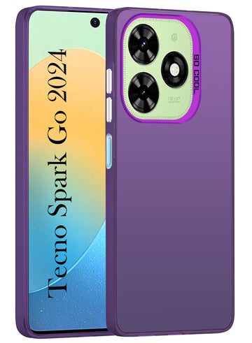 For Tecno Spark Go 2024 Hard Back Cover Case (Velvet Touch | Professional Glossy Finish | Camera Protection Bump)