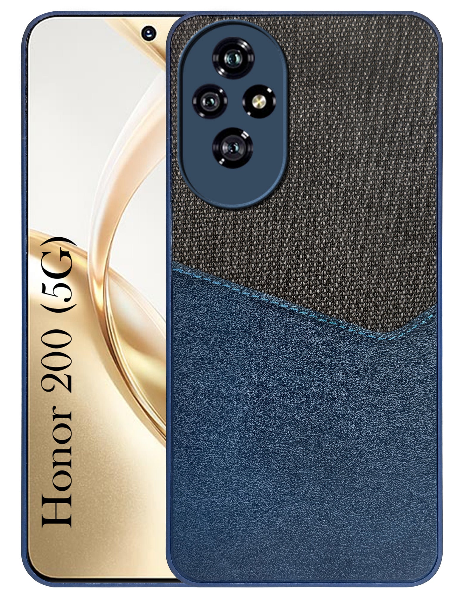 For Honor 200 5G Back Cover Case (Dual PU Leather Stitch | Professional Minimalist | Soft and Flexible)