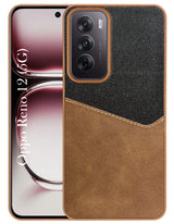 For Oppo Reno12 5G | Oppo Reno 12 5G Back Cover Case (Dual PU Leather Stitch | Professional Minimalist | Soft and Flexible)