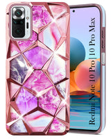 For Xiaomi Mi Redmi Note 10 Pro | 10 Pro Max Back Cover Case (Dual Design Glitter Sparkle and Detachable Diamond Print Case | Soft and Flexible)