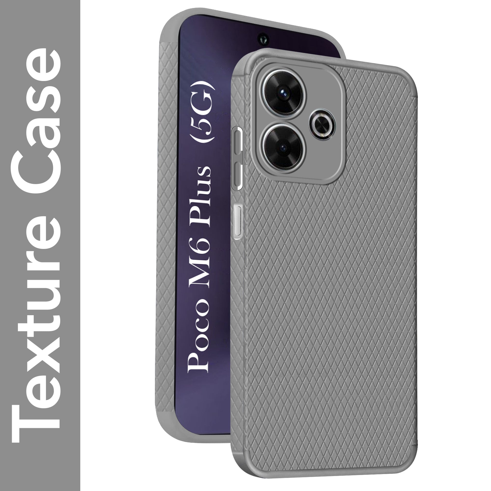 For Poco M6 Plus 5G Back Cover Case (Liquid Silicone | Side Grip | Camera Protection)