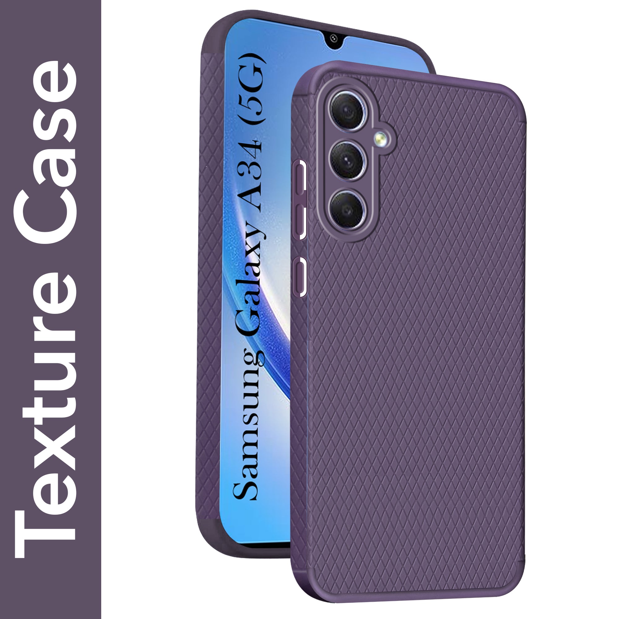 For Samsung Galaxy A34 5G Back Cover Case (Liquid Silicone | Side Grip | Camera Protection)
