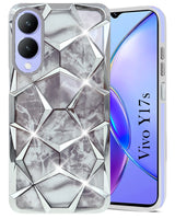 For Vivo Y17s Back Cover Case (Dual Design Glitter Sparkle and Detachable Diamond Print Case | Soft and Flexible)
