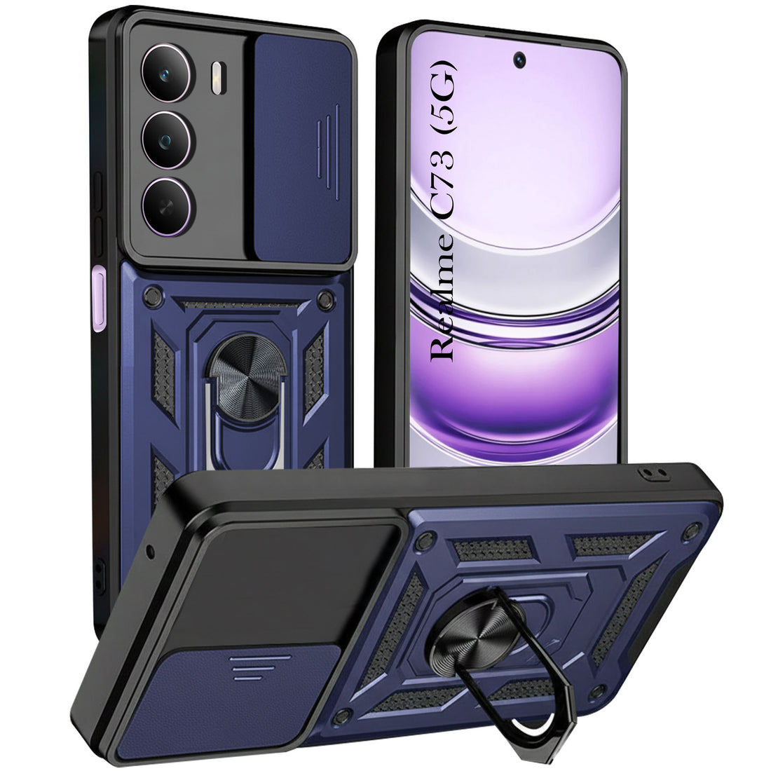 For Realme C73 Back Cover Case (Hybrid Dual Armor Polycarbonate)