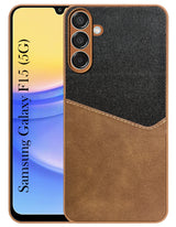 For Samsung Galaxy F15 5G Back Cover Case  (Dual PU Leather Stitch | Professional Minimalist | Soft and Flexible)