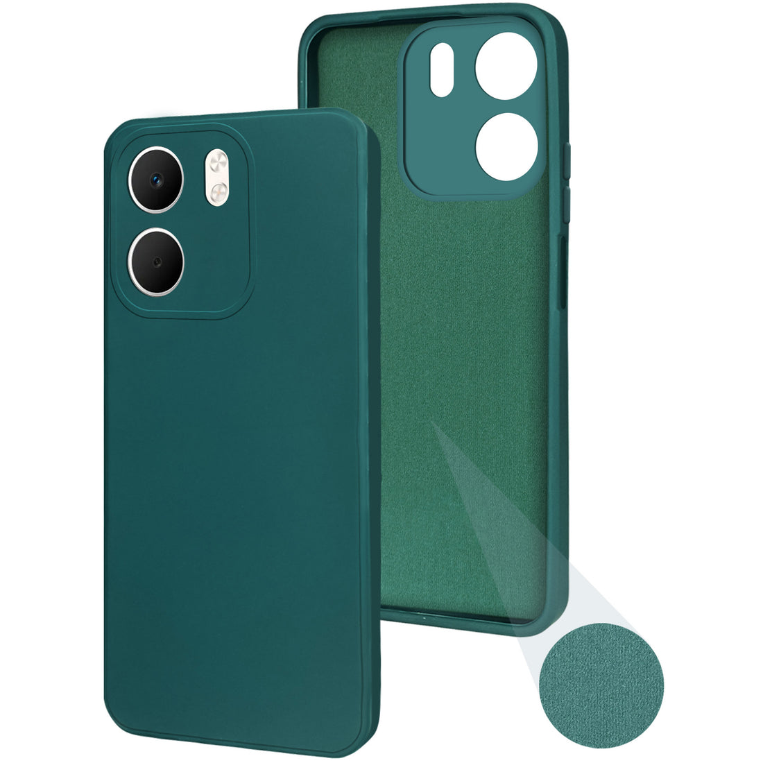 For Oppo A5X Back Cover Case (Matte Finish Silicone with Inside Fiber cloth) (Matte Finish Silicone with Inside Fiber cloth)