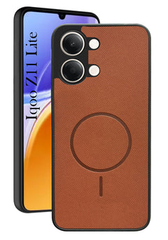 For Vivo iQOO Z11 Lite Back Cover Case PU Leather (Texture Grip Design | Professional Minimalist | Camera Protection | Soft and Flexible)