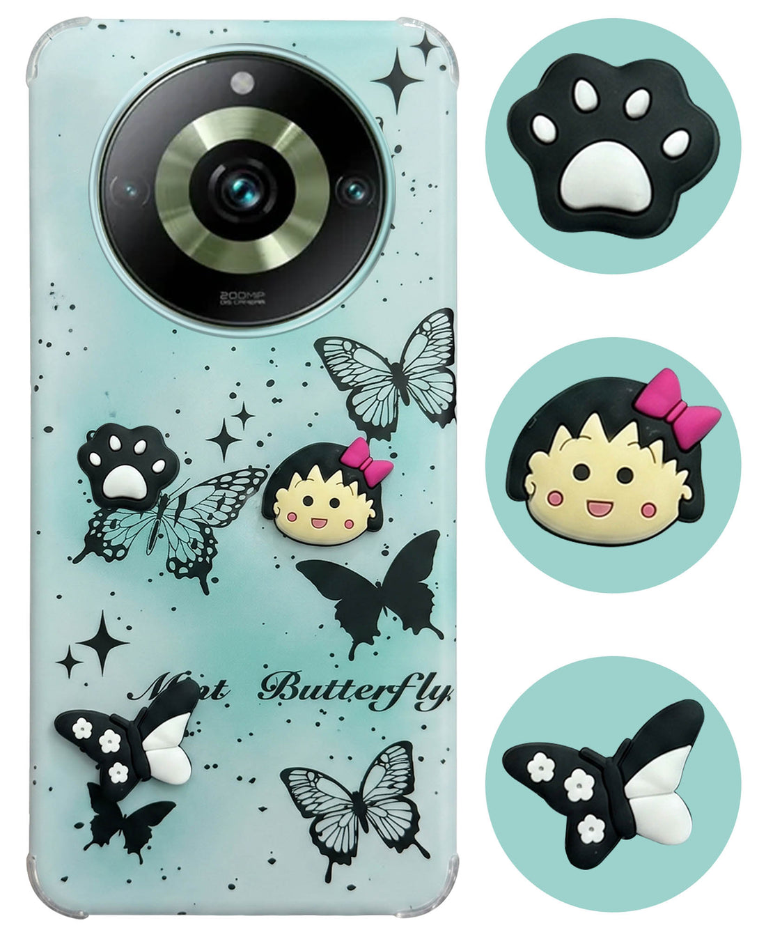 For Realme 11 Pro 5G | Realme 11 Pro Plus 5G Back Cover Case (3D Cute Cartoons | Hard Back Side Soft | Matte Premium Finish | HD Printing)