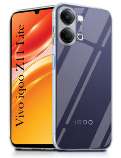 For Vivo iQOO Z11 Lite Back Cover Case Silicone (Clear Shockproof Case with Camera Protection | Soft and Flexible | Transparent)