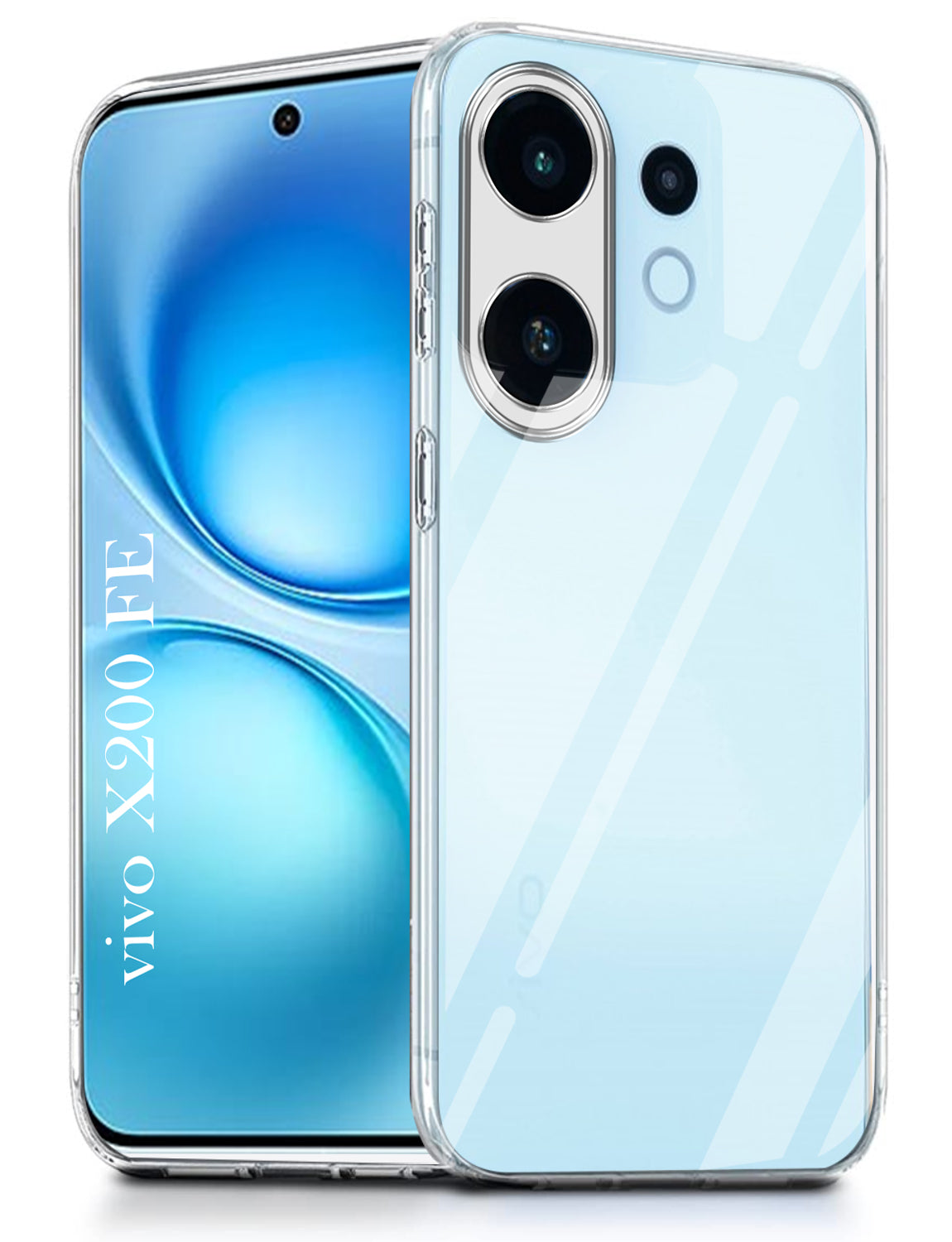 For Vivo X200 FE Back Cover ( Silicone Clear Shockproof Case with Camera Protection | Soft and Flexible | Transparent)
