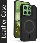 For Motorola Moto Edge 60 Back Cover Case Leather Finish (MagSafe Compatible Wireless Charging | Soft Touch | Camera Bump Protection)